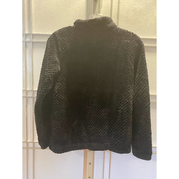 COLUMBIA Black Full Zip Jacket Fuzzy Size Large - Picture 4 of 4